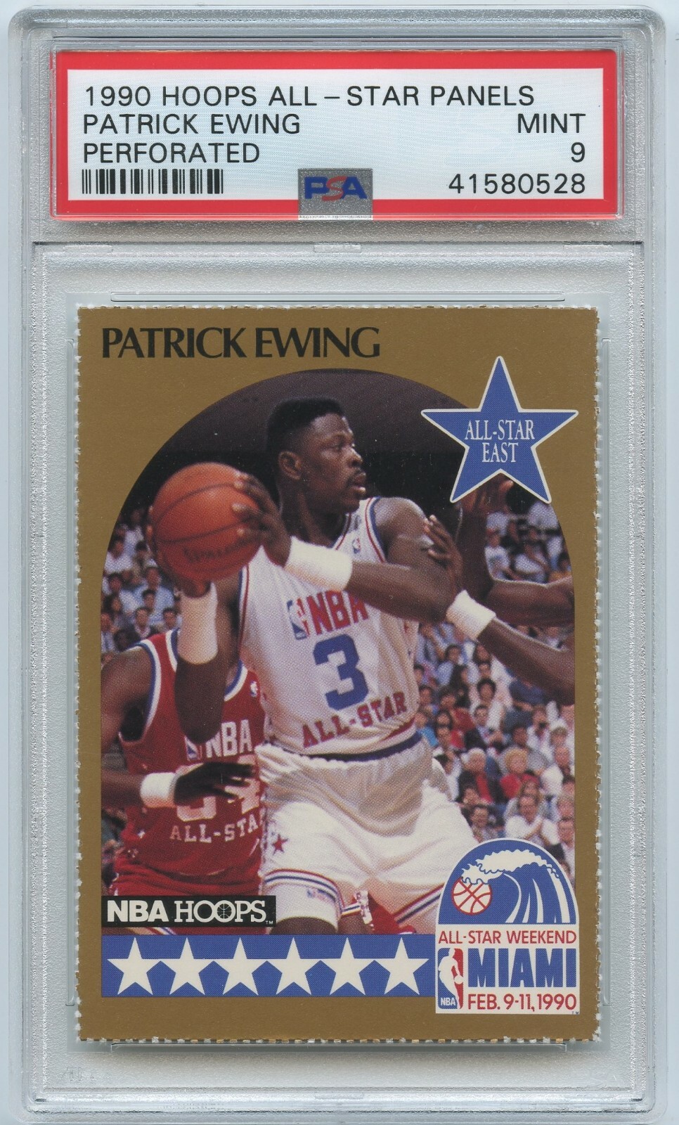 1990 Hoops All-Star Panels PATRICK EWING  PSA 9 MINT