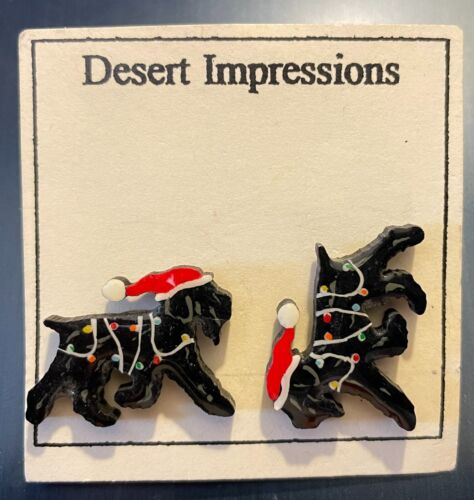 Desert Impressions Bouvier Des Flandres Black Russian Terrier Dog X-mas Earrings - Picture 1 of 3