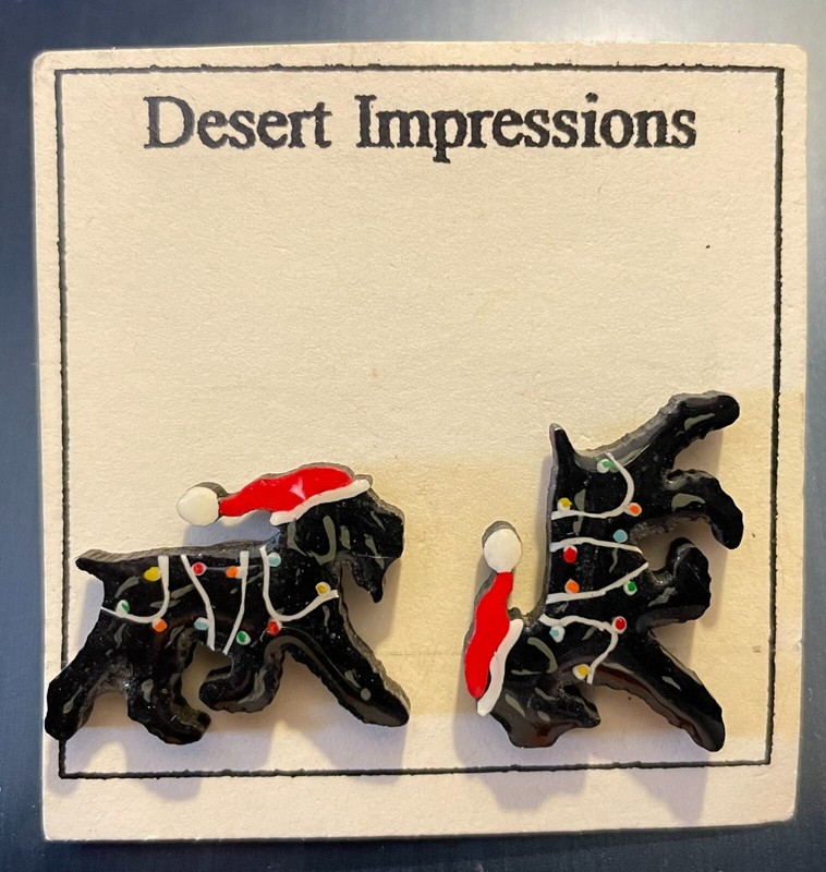 Desert Impressions Bouvier Des Flandres Black Russian Terrier Dog X-mas Earrings