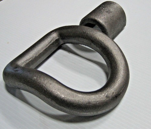 4 PCS. Wallace Forge 1" Bent-Ring Fordged Weld-On D-Ring -15,000 WLL/47,000 MBS - Picture 4 of 5