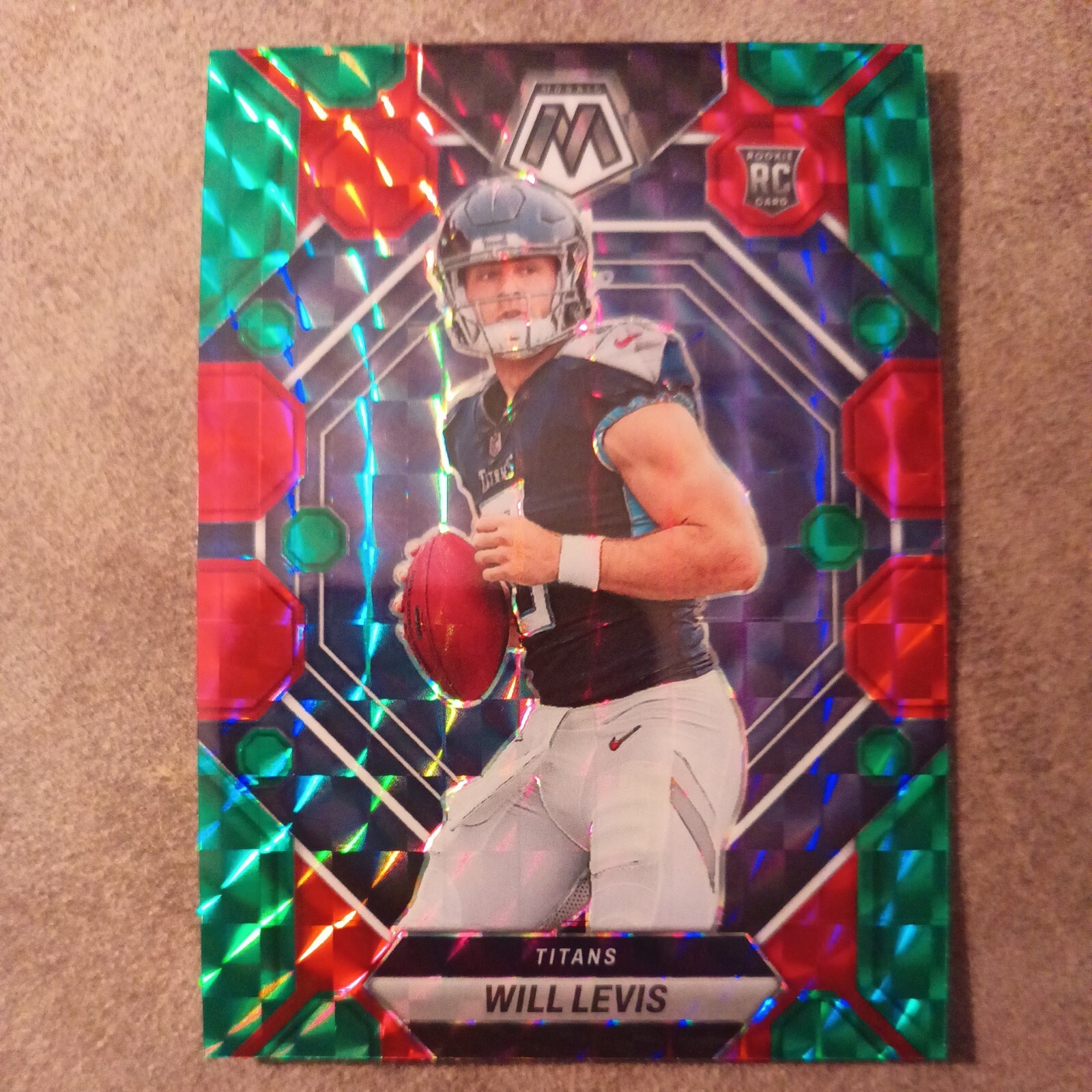 2023 Panini Mosaic Will Levis Choice Red & Green RC #377 Titans