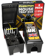 Pest X Pro Rodent Mouse Trap Box Station Heavy Duty Mice Humane No Poison Bait