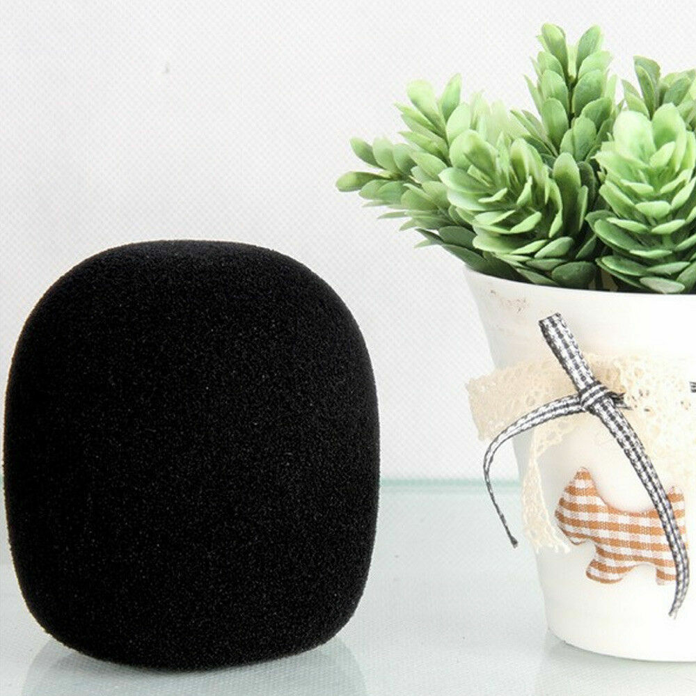 5X NEU Schwarz Handheld Mikrofonabdeckung Windschutzscheibe Foam Mic Karaoke DJ