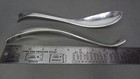 DANISH C ANTONSEN STERLING ULTRA MODERN SILVER  9 3/4" SERVING FORK AND SPOON — photo 2