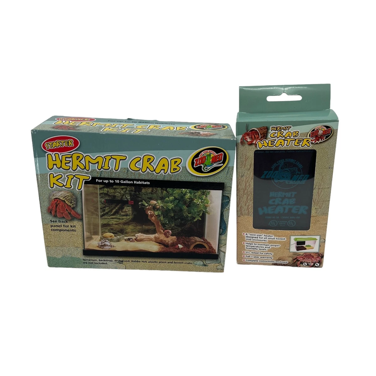 Zoo Med Hermit Crab Starter Kit Up To 10 Gallon Habitat Tank