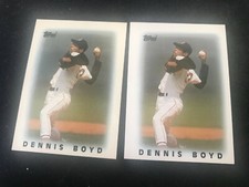 Rare 1986 Topps Mini Leaders Baseball Card #4 Dennis Oil Can Boyd NmMt Free Ship