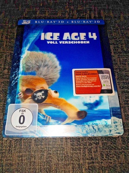 Ice Age 4 3D+2D Blu-Ray Media Market Lenticular Exclusive Steelbook New & Sealed