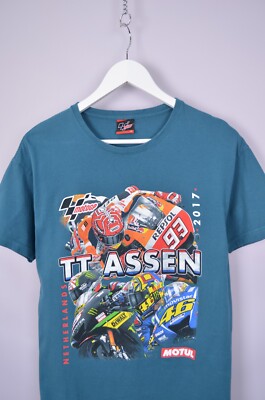 MotoGP TT Assen Netherlands Motul 2017 World Champion T Shirt Blue