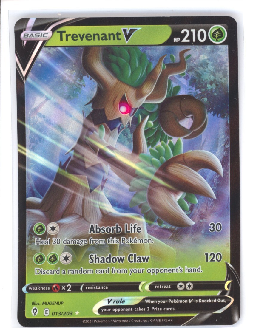 Pokemon TCG Evolving Skies Trevenant V 13/203 Ultra Rare NM 0303#244