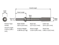 Ajax Tools A912 - .401 Shank Pneumatic Bit Rivet Cutter Turn Type Type - USA