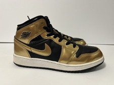 Air Jordan 1 Mid SE GS 'Metallic Gold Black' DR6967-071 size 6y