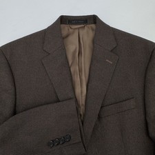 Lauren Ralph Lauren Mens 40R Brown Micro Houndstooth Blazer Sport Coat