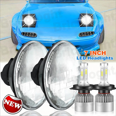 110W 7 inch Round H6024 LED Headlight High/Low for Mazda 90-97 NA Miata MX5 MX-5