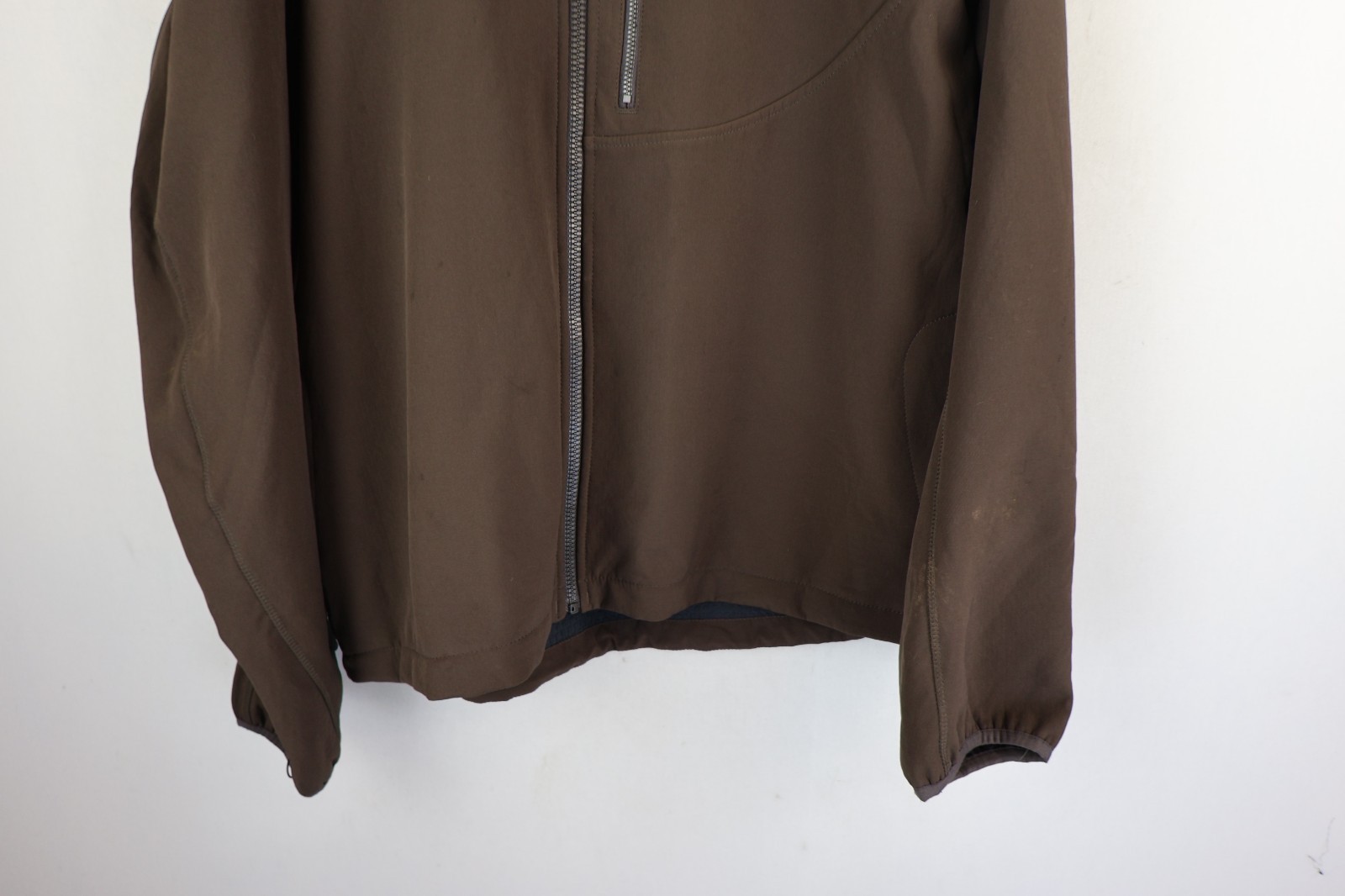TIMBERLAND Brown Softshell Jacket size L Mens Ful… - image 3