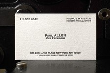 American Psycho Paul Allen business card prop - Jared Leto - Christian bale 