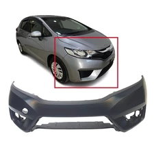 Primed Front Bumper Cover Fascia for 15-17 Honda Fit EX EX-L Cool Fun Hit LX SE