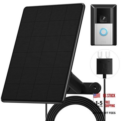 Solar Panel Charger for Ring Video Doorbell 3/3+/4 Battery Doorbell Plus/Pro