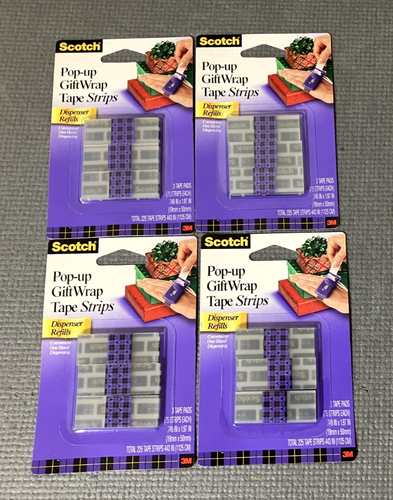 Scotch Pop-Up Geschenkpapier Klebeband Streifen Minen - 4 Packungen mit 3 - 900 Streifen insgesamt