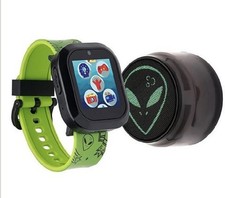 NEW Playzoom Kids V3 Green Alien Smartwatch and Bluetooth Speaker Set