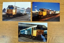 3 colour photos (6" x 4"): British Rail English Electric Type 4 Class 50 50036