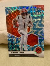 2021 JA'MARR CHASE PANINI MOSAIC BLUE REACTIVE PRIZM #307 RC NFL BENGALS SP