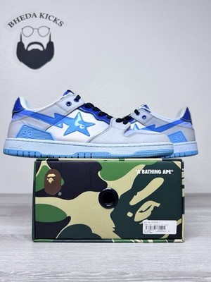 Size 13 - A Bathing Ape Sk8 Sta M1 Blue Preowned Authentic Men s Sneaker