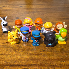 Fisher-Price Little People Figures Animals Lot Zebra Giraffe Lion Bear Monkey