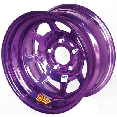 Aero 52-985020PUR 52 Series 15x8'' Wheel, 5x5 BP, 2'' BS IMCA