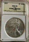 2021 1 troy oz American Silver Eagle - sale is for one ounce only - 2 available