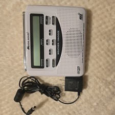 Midland WR-120 Emergency Weather Alert Radio with Alarm Clock - White