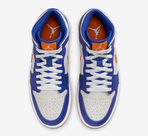Talla 12 - Jordan 1 Mid “Knicks” (Wheaties) AIR Nike Naranja Azul - Imagen 4 de 11