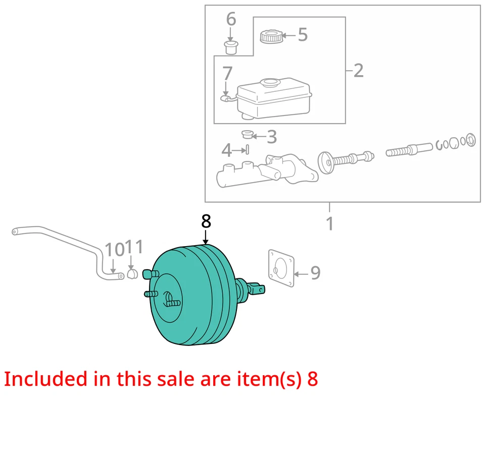 Hyundai Sonata 2004 potenciador de freno OEM 79 k millas - LKQ420374008 Foto 4 de 4