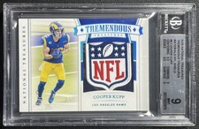 COOPER KUPP BGS 9 2020 PANINI NATIONAL TREASURES TREMENDOUS NFL SHIELD PATCH 1/1
