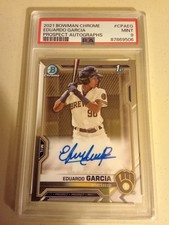 2021 Bowman Chrome Prospect Eduardo Garcia AUTOGRAPH #CPAEG Graded PSA 9 Mint