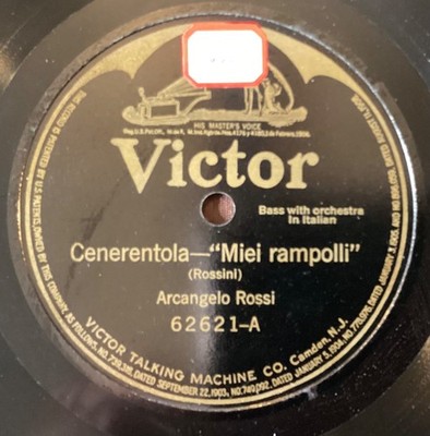 Arcangelo Rossi   78 rpm Victor 62621: Cenerentola-Miei rampolli/TRENTINI