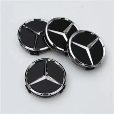 4PCS 75mm Wheel Hub Caps for Mercedes AMG W204 W212 GLC GLE E CLA