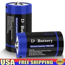 Rechargeable Lithium D Batteries USB Charge Indicator Multi-Safe Fast Charging