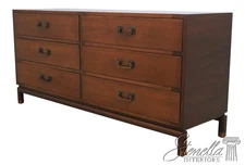 F70947: JOHN STUART Walnut Mid Century Modern Double Dresser