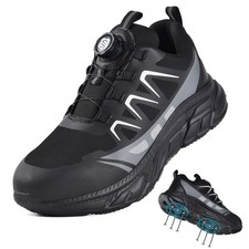 Safety Trainers for Men Steel Toe Work Sneaker Rotating Buckle Puncture Proof UK