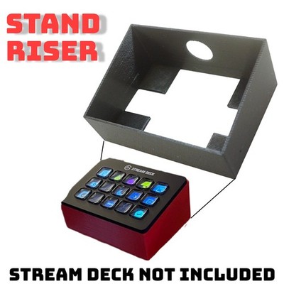 Angled Display Stand Holder for ELGATO Stream Deck MK2 Tilt Interface (WHITE ONL
