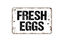 Rustic Farmhouse Fresh Eggs Kitchen Wall Decor