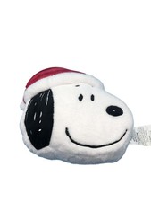 Peanuts Snoopy Christmas Plush Pillow White 12x12 Dog Santa Hat Indoor Decor