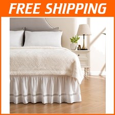 Adjustable Elastic Dust Ruffle for King/Queen Beds