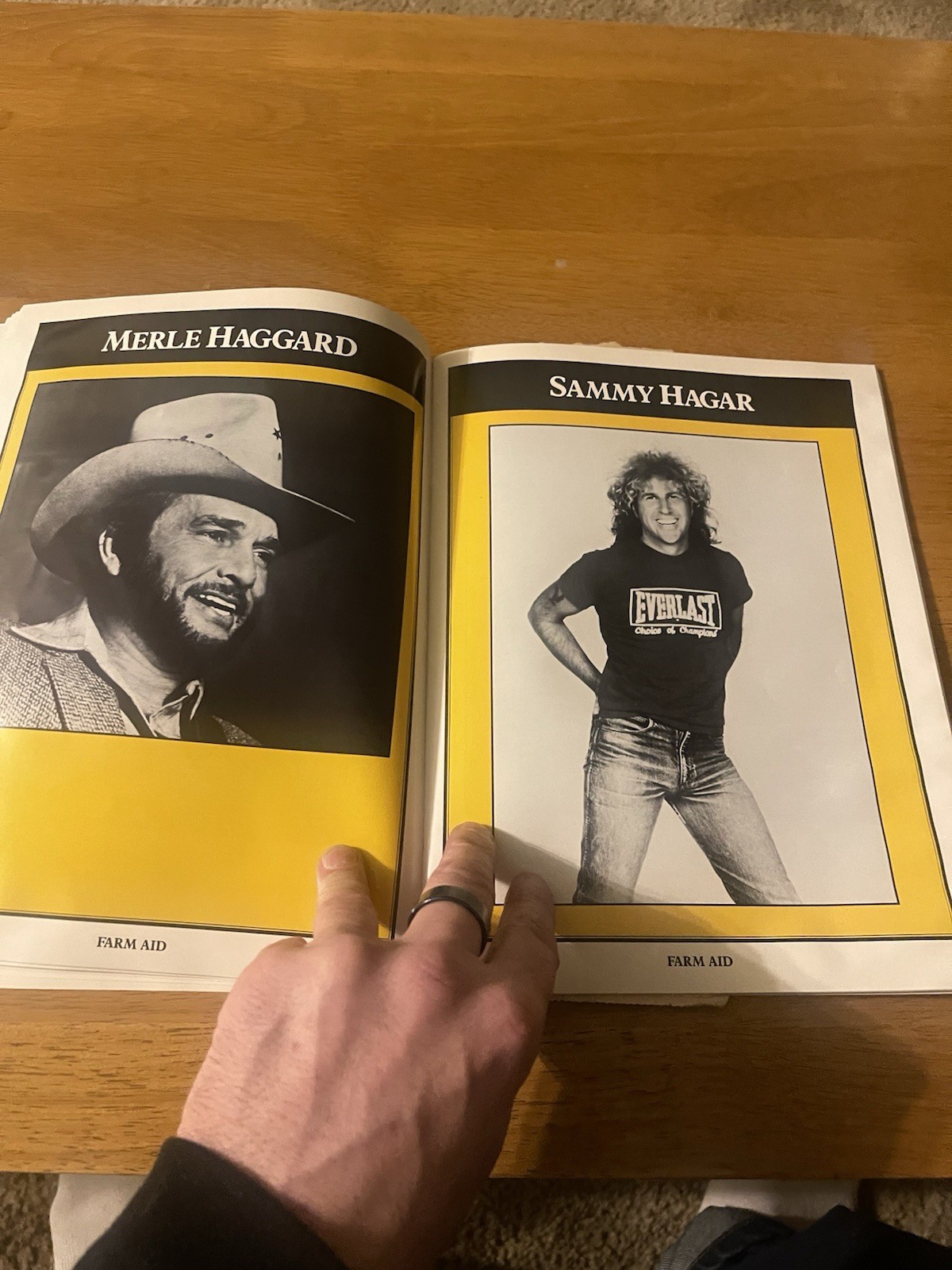 1985 Farm Aid Concert Program John Cougar Mellencamp Willie Nelson Neil Young