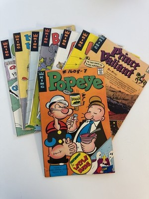 Lot of 8 Comics KING - Quincy Beetle Blondie Popeye Red Eye Hagar - See Pics