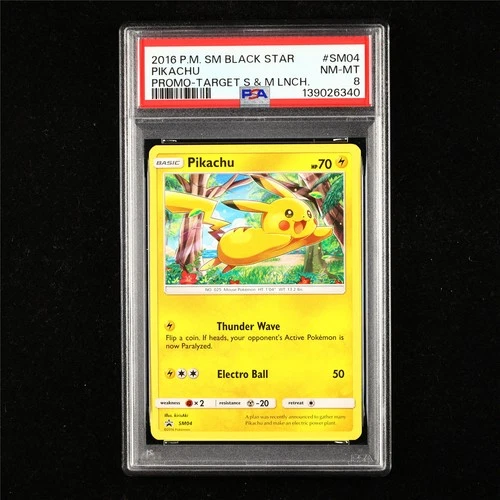 PSA 8 NM-MT 2016 Pokemon ENG Pikachu SM04 Promo