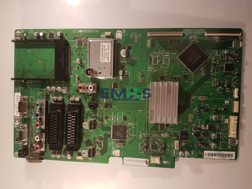 KE449WE03 MAIN PCB FOR SHARP LC-32D44E-BK (qpwbxe449wjn3)