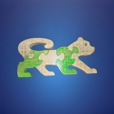 Vintage Wooden Big Cat jigsaw puzzle