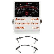 Boss TU-3S Chromatic Tuner with EBS Patch Cables