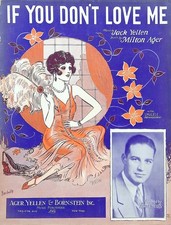 If You Don't Love Me Sheet Music Horace Heidt Milton Ager Jack Yellen 1928